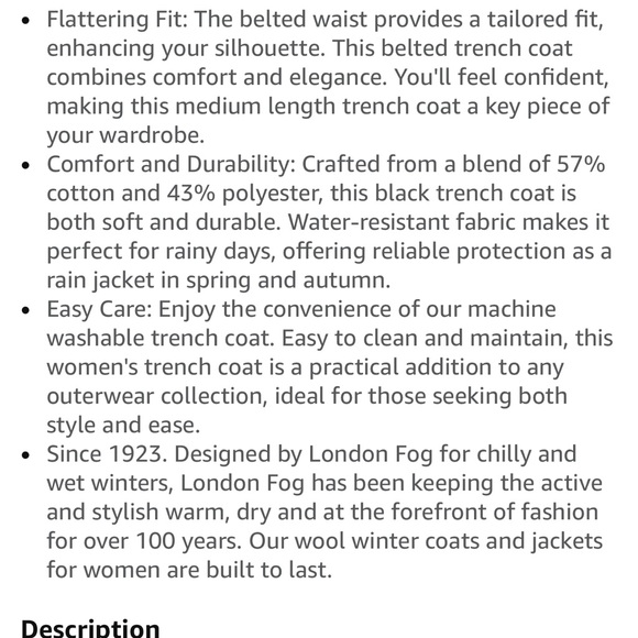 London Fog Women's Tan Trench Coat - Picture 5 of 5